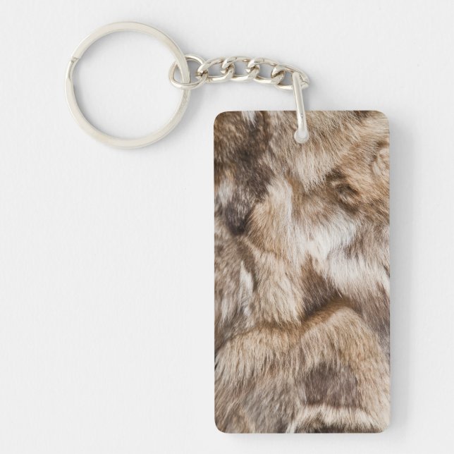 Elegant fur texture keychain (Front)