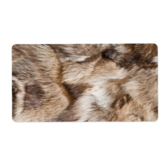 Elegant fur texture label (Front)