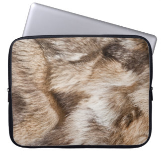 Elegant fur texture laptop sleeve
