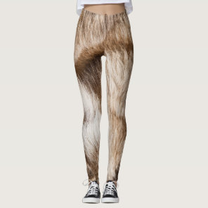 Elegant fur texture leggings