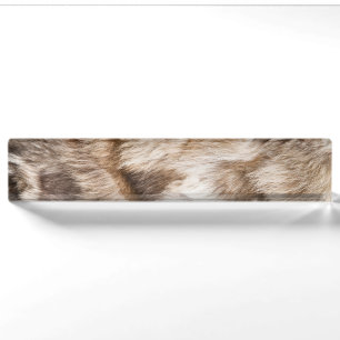 Elegant fur texture nameplate
