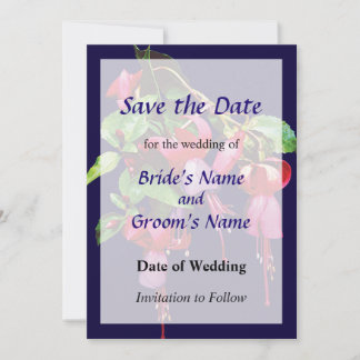 Elegant Fuscia Marshia Save the Date
