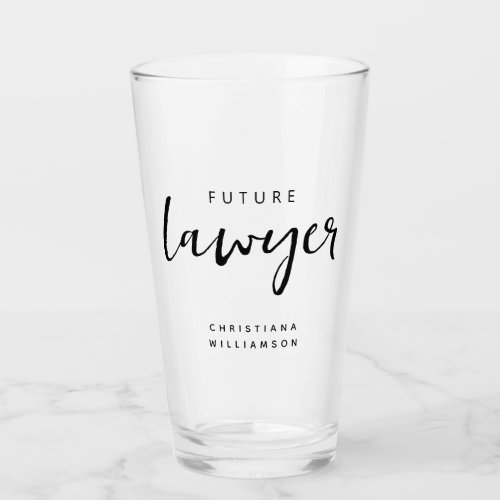 Elegant Future Lawyer Law Student Personalized Glass