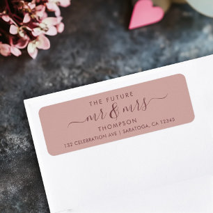 Elegant Future MR and MRS Address Cinnamon Rose Label