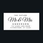 Elegant Future Mr and Mrs Return Address Script Rubber Stamp<br><div class="desc">Elegant and modern Future Mr. and Mrs. rubber stamp with gorgeous script calligraphy.</div>