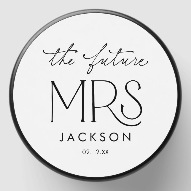 Elegant Future Mrs Bridal Shower Mini Candle Favors (Front)