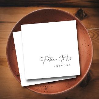 Elegant Future Mrs | Hand Lettered Bridal Shower Napkins