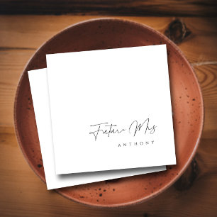 Elegant Future Mrs Script Bridal Shower Napkins