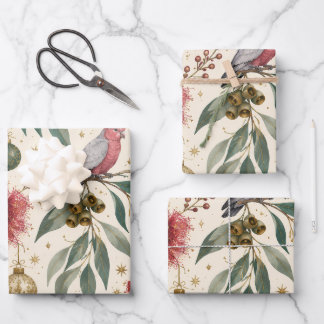 Elegant Galah Christmas Wrapping Paper Sheets