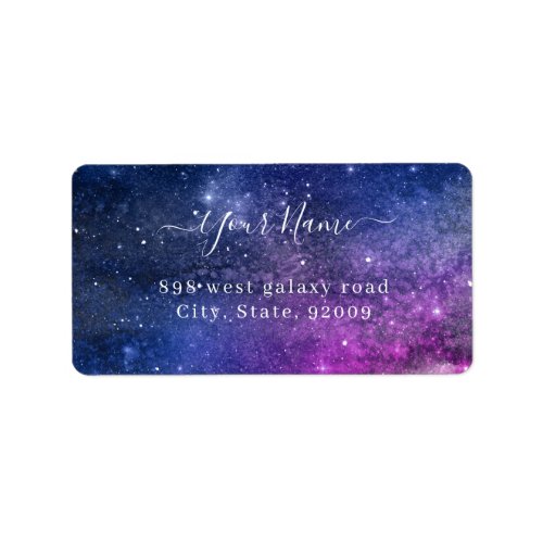 elegant galaxy  _ personalized label