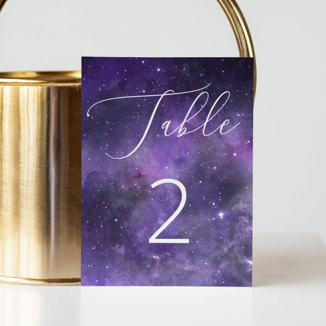 Elegant Galaxy Wedding | Celestial Space Night Table Number (Creator Uploaded)
