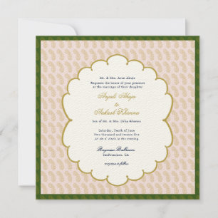 Elegant Ganesh Pastel colors Indian wedding Invitation