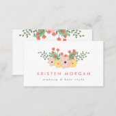 Elegant Garden Botanical Floral Makeup Artist Business Card (Front/Back)