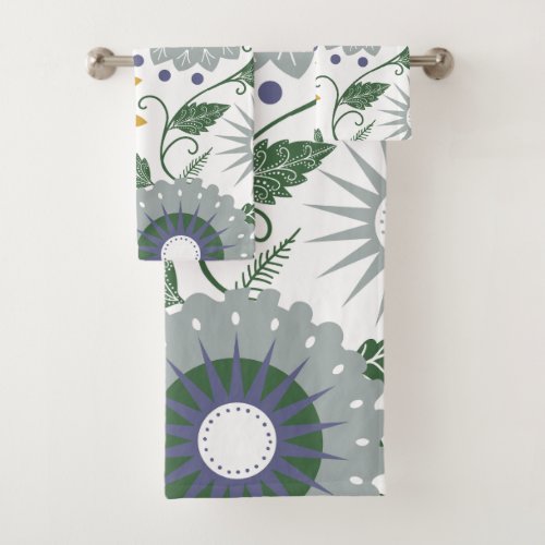 Elegant Garden Floral 3Pc Towel Set