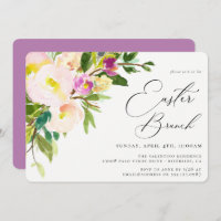 Elegant Garden Floral Easter Brunch Invitation
