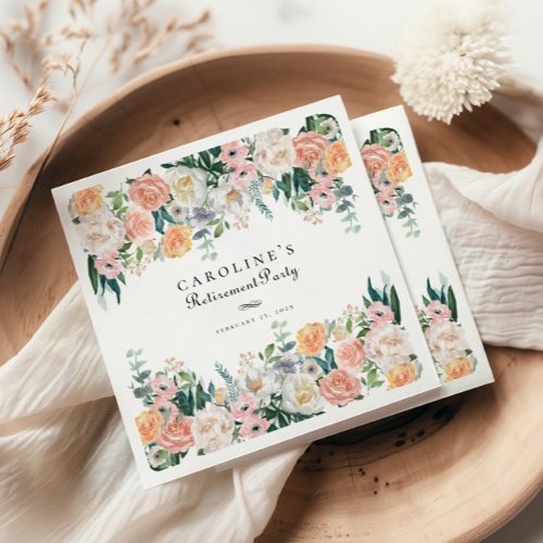 Elegant Garden Floral Greenery Retirement Party