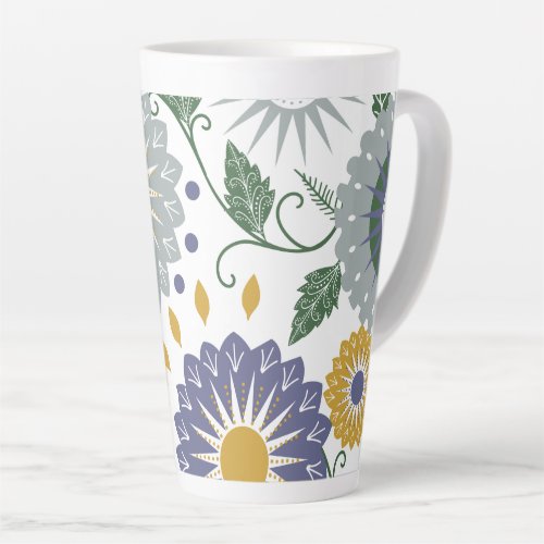Elegant Garden Floral Latte Mug