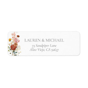Bridal Shower Return Address Labels | Zazzle