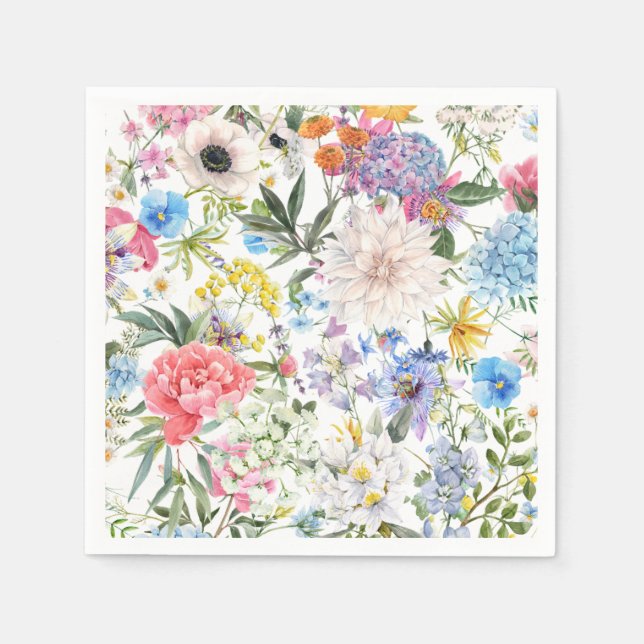 Elegant Garden flower party Napkins (Front)