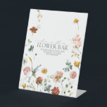 Elegant Garden Flowers Bridal Shower Flower Bar Pedestal Sign<br><div class="desc">Designed to coordinate with my Elegant Garden Flowers Watercolor Floral Bridal Shower Suite, this gorgeous bridal shower flower bar pedestal sign features airy watercolor garden flowers in shades of dusty blue, pink, gold, white and earthy mustard burnt orange tones. Part of a co-ordinated suite. View suite here: https://www.zazzle.com/collections/floral_frame_watercolor_bridal_shower-119976971110172029 Contact designer...</div>
