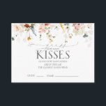 Elegant Garden Flowers Bridal Shower Game Enclosure Card<br><div class="desc">Modern, elegant bridal shower game "guess how many kisses" featuring airy watercolor garden flowers in shades of dusty blue, pink, gold, white and earthy mustard burnt orange tones. Part of a co-ordinated suite. View suite here: https://www.zazzle.com/collections/floral_frame_watercolor_bridal_shower-119976971110172029 Contact designer for matching products. Copyright Anastasia Surridge for Elegant Invites, all rights reserved....</div>