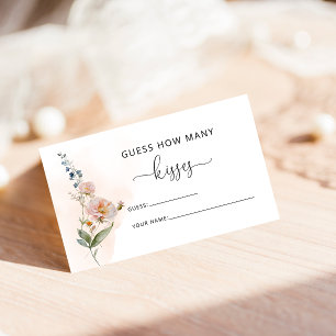 Elegant Garden Flowers Bridal Shower Game Enclosure Card