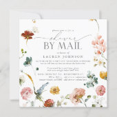 Elegant Garden Flowers Bridal Shower Mail Invitation (Front)