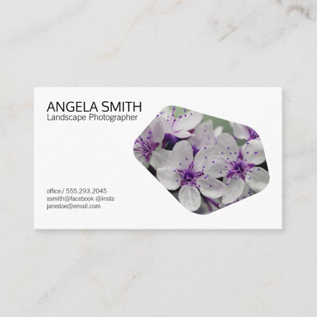 Elegant Garden Flowers Business Card (Front)