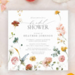 Elegant Garden Flowers Watercolor Bridal Shower Invitation<br><div class="desc">Our bestselling Zazzle bridal shower invitations just got a trendy new upgrade! Announcing our Elegant Garden Flowers Wildflower Floral Bridal Shower Invitation. A petite, square invitation designed to impress with airy watercolor garden flowers in shades of dusty blue, pink, gold, white and scarlet. Classic elegance with a modern twist, incorporating...</div>