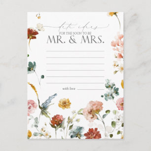 Elegant Garden Flowers Watercolor Date Ideas Postcard