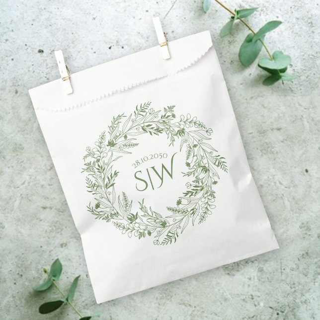 Elegant Garden-Inspired Wedding Favor Bag (Creator Uploaded)