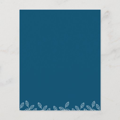 Elegant Garden Leaves Blue Wedding Invitation | Zazzle