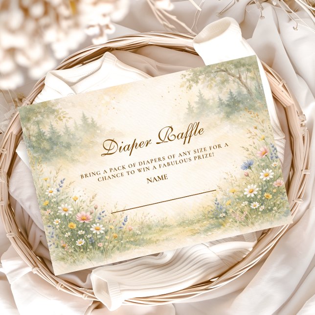 Elegant Garden Meadow Diapper Raffle Enclosure Card (Creator Uploaded)