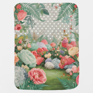 Elegant Garden Party Textiles Baby Blanket