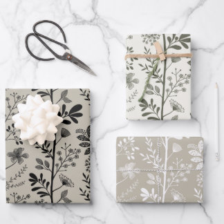 Elegant Garden Reverie Floral Wrapping Paper Sheets
