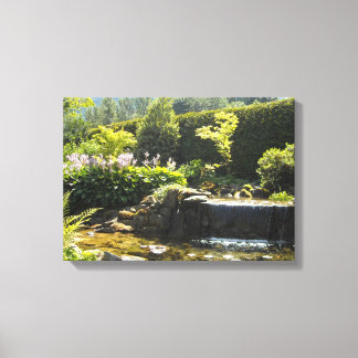 Elegant Garden Scene Canvas Print
