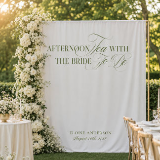 Elegant Garden Tea Bridal Shower Backdrops