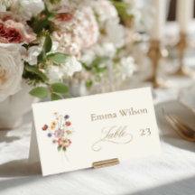 Elegant Garden Wedding Escort Card