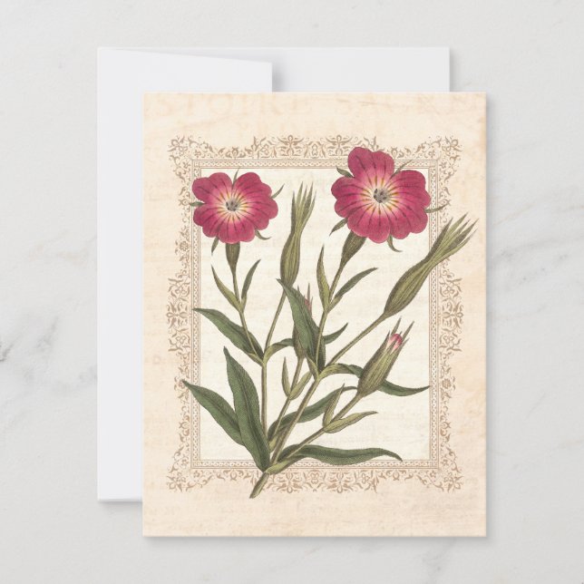 Elegant Gardening Lady's 50th Birthday Party Invitation (Front)