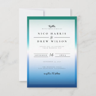 Elegant Gay Male Pride Wedding Invitation