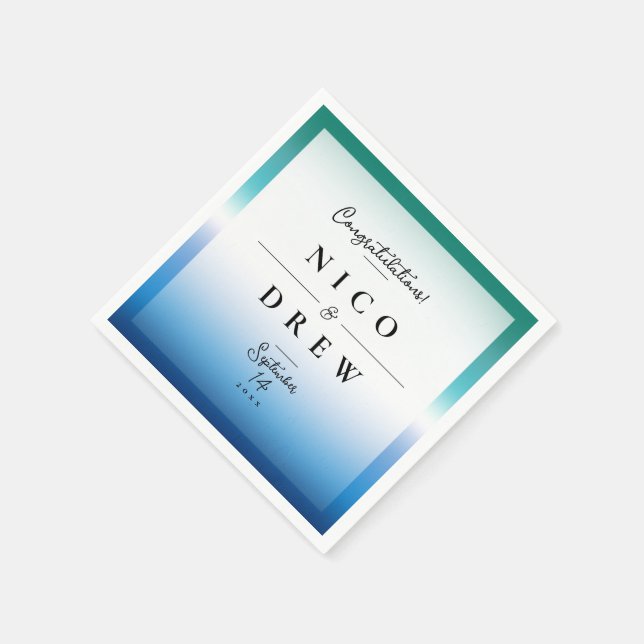Elegant Gay Male Pride Wedding  Napkins (Corner)