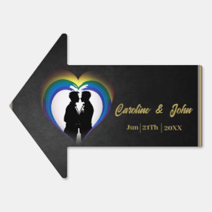 Elegant gay silhouettes. sign