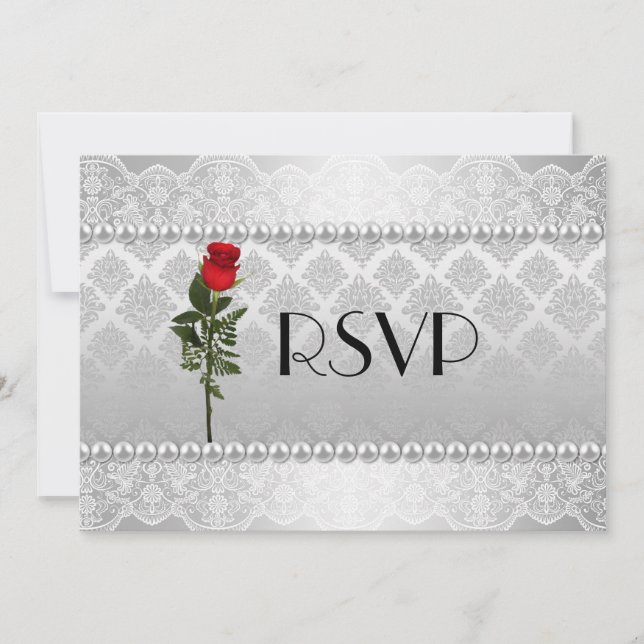 Elegant Gay Silver Wedding RSVP Invitation (Front)