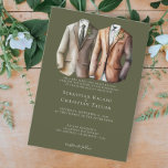 Elegant Gay Wedding Two Grooms In Suits Invitation at Zazzle