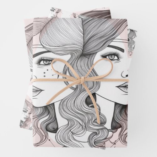 Elegant Gemini style  Wrapping Paper Sheets