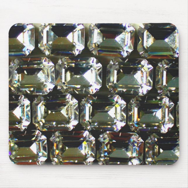 Elegant gems gemstones diamonds Rhinestones Mouse Pad (Front)