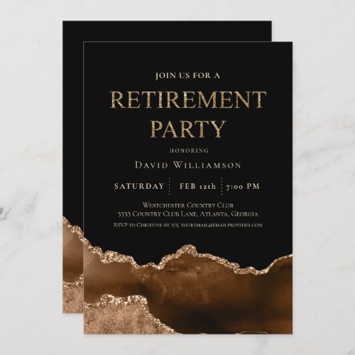 Elegant Gemstone Retirement Party Invitation
