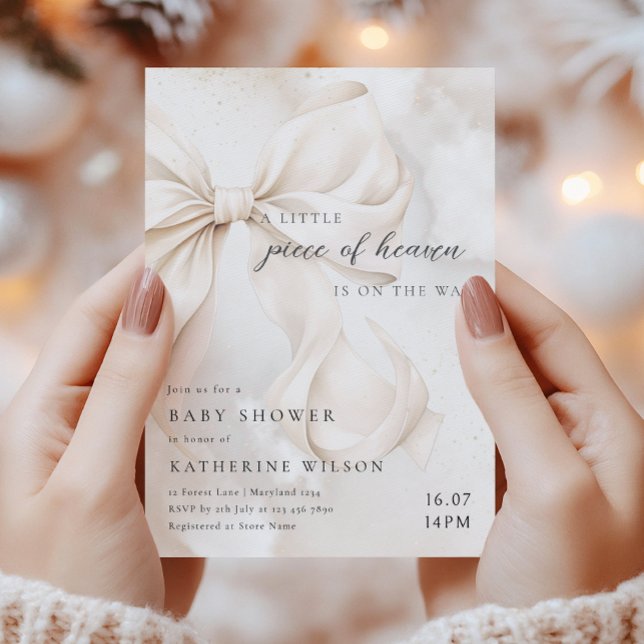 Elegant Gender Neutral Cloud Baby Shower Invitation (Creator Uploaded)