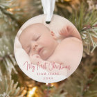 Elegant Gender Neutral Photo Baby First Christmas