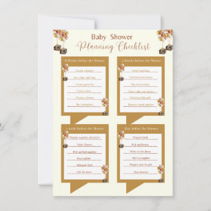 Elegant Gender Reveal Baby Shower Checklist Invitation